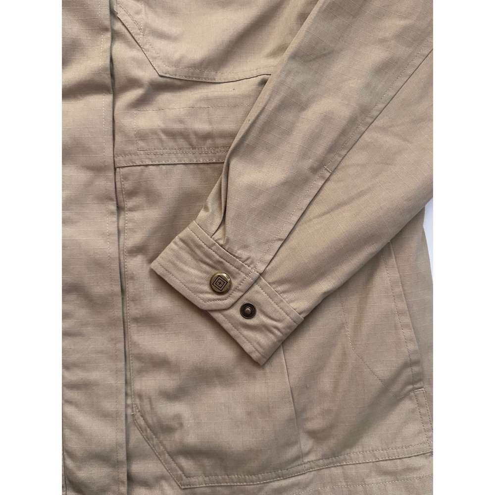 5.11 Tactical‎ Womens Khaki Tan Utility Field Jacket Pink Lining Large Ripstop - Picture 3 of 6